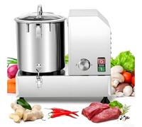 GJBMXSM Hachoir électrique Aliments Commercial,Robot Culinaire,Hachoir à Légumes Et à Viande,Coupe en Acier Inoxydable De Qualité Alimentaire 6 L/9 L/15 L,pour Hacher Légumes,Fruits 5L