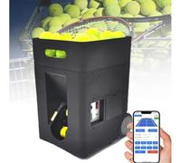 GJBMXSM Machine à Balles De Tennis Portable,Capacité De 50 Balles,Lanceur De Balle Tennis Automatic pour débutants/entraîneurs,Tous Niveaux & âges,Disponible en Court de Tennis/intérieur/Garage