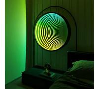 GJBMXSM Miroir Tunnel Light LED Infinity Mirror Light, LED 3D Mirror Night Light, Sensory Infinity Light, avec TéLéCommande, pour Maison, Bureau, Salon, DéCoration De FêTe,50cm/19.7in