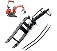 GJBMXSM Pince à Pouce Hydraulique pour Mini-Excavatrices, Grappin Métallique Fixation 1/3 Trous pour Pelles Jusqu'à 2 Tonnes, Angles Réglables, Pouce Forte Adhérence,Singleholethumbclip