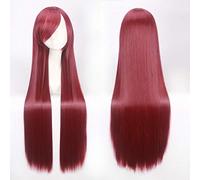 GJBXP 100 cm Rose Net Long Straight Anime Cosplay Perruque Blonde Vert Rouge Pourpre Blanc Halloween Costume Perruques Pour Femmes Cheveux Synthétiques 18