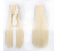 GJBXP 100 cm Rose Net Long Straight Anime Cosplay Perruque Blonde Vert Rouge Pourpre Blanc Halloween Costume Perruques Pour Femmes Cheveux Synthétiques 07