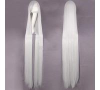 GJBXP 150 cm Super Longue Raide Perruque Noir Blond Blanc Bleu Rouge Blonde Anime Cosplay Perruques Pour Femmes Costume D'halloween Cheveux Synthétiques argent