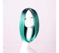 GJBXP 30 cm Milieu Partie Droite Court Noir Blonde Ombre Perruque Cosplay Anime Cheveux Synthétiques Halloween Costume Parti Perruques Pour Les Femmes 10