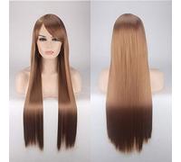 GJBXP 80 cm Pas Cher Longue Ligne Droite Perruque Rouge Bleu Vert Violet Noir Blonde Cheveux Perruques Pour Femmes Résistant À La Chaleur Synthétique Anime Cosplay Cheveux 16