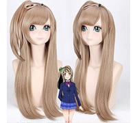GJBXP Amour Perruques Vivantes Lovelive Minami Kotori Tojo Nozomi Nico Perruque Cosplay Femmes Brun Brun Long Ligne Droite Cheveux Queue Cheveux 2