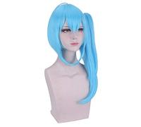 GJBXP Anime Bilibili 2233 Bleu Perruque Cosplay Costume Synthétique Cheveux Halloween Costume Party Play Perruques Pour Les Femmes + Casquette Gratuite Ciel Bleu