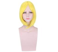 GJBXP Anime Le Pays Du Lustré Rouge Cinabre Jaune Diamant Vert Jade Phosphophyllite Perruque Houseki No Kuni Cosplay Perruques Cheveux Noir Jaune