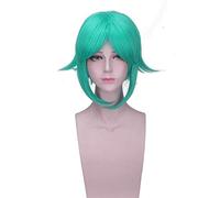 GJBXP Anime Le Pays Du Lustrous Rouge Cinabre Jaune Diamant Vert Jade Phosphophyllite Perruque Houseki No Kuni Cosplay Perruques Cheveux Noir Vert