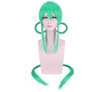 GJBXP Anime Le Pays Du Lustrous Rouge Cinabre Jaune Diamant Vert Jade Phosphophyllite Perruque Houseki No Kuni Cosplay Perruques Cheveux Noir Vert Clair