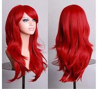 GJBXP Cos anime perruque perruque longue cheveux bouclés cosplay couleur capuche de scène 25 pouces, jaune rouge