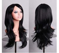 GJBXP Cos anime perruque perruque longue cheveux bouclés cosplay couleur capuche de scène 25 pouces, jaune noir