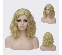 GJBXP Court Bob Ondulé Bouclés Perruque Rose Ombre Perruques pour Filles Résistant À La Chaleur Fibre Synthétique Harajuku Cosplay Cheveux 14 pouces et 21 Couleurs Om-821