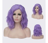 GJBXP Court Bob Ondulé Bouclés Perruque Rose Ombre Perruques pour Filles Résistant À La Chaleur Fibre Synthétique Harajuku Cosplay Cheveux 14 pouces et 21 Couleurs Om-827