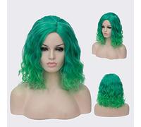 GJBXP Court Bob Ondulé Bouclés Perruque Rose Ombre Perruques pour Filles Résistant À La Chaleur Fibre Synthétique Harajuku Cosplay Cheveux 14 pouces et 21 Couleurs Om-835