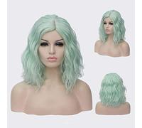 GJBXP Court Bob Ondulé Bouclés Perruque Rose Ombre Perruques pour Filles Résistant À La Chaleur Fibre Synthétique Harajuku Cosplay Cheveux 14 pouces et 21 Couleurs Om-822