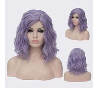 GJBXP Court Bob Ondulé Bouclés Perruque Rose Ombre Perruques pour Filles Résistant À La Chaleur Fibre Synthétique Harajuku Cosplay Cheveux 14 pouces et 21 Couleurs Om-823
