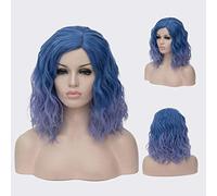 GJBXP Court Bob Ondulé Bouclés Perruque Rose Ombre Perruques pour Filles Résistant À La Chaleur Fibre Synthétique Harajuku Cosplay Cheveux 14 pouces et 21 Couleurs Om-834