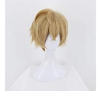 GJBXP Fgo Fate/Grand Ordre Court Blonde Perruque Cosplay Hommes Synthétique Cheveux Halloween Costume Gawain Jouer Perruques Pour La Fête