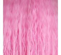 GJBXP Fluffy Rouge Rose Blanc Orange Vert Blonde Brun Perruque Frisée Synthétique Cheveux Anime Cosplay Halloween Costume Parti Perruques Pour Les Femmes rose clair