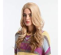 GJBXP Longue Blonde Brun Ondulé Perruques Avec Une Frange Pour Les Femmes Synthétique Noir Rouge Femme Cosplay Perruques Naturelles Résistant À La Chaleur Fibre Perruques De Cheveux Lc176