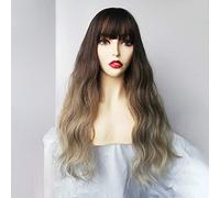 GJBXP Longue Ondulée Mixte Frêne Blond Blonde Haute Densité Température Perruques Synthétiques Pour Les Femmes Noires/Blanches Sans Colle Ondulés Ondulés Cosplay Perruque De Cheveux Lc227