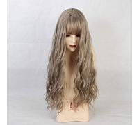 GJBXP Longue Perruque Synthétique Avec Des Perruques Bangs Beige Blonde Marron Cosplay Perruques Pour Femmes Perruques De Cheveux Naturels Fibre Lc205-3 Résistant À La Chaleur