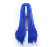 GJBXP Naturel Longue Ligne Droite Mi-Point Avant de Lacet Perruques Sans Colle Haute Qualité Résistant À La Chaleur Fibre Synthétique Cheveux pour Cosplay 26 Pouces Bleu