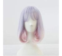 GJBXP Nouveau Bleu Gradient Blanc Synthétique Cheveux Daily Cosplay Perruque Perruque Lolita Costume Jouer Perruques Halloween Costumes Cheveux 5039A