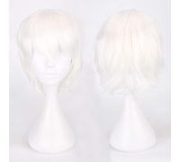 GJBXP pas cher synthétique cheveux courts ondulés hommes perruque cosplay noir blanc blonde marron violet rose bleu bleu rouge orange gris perruques Anime blanc