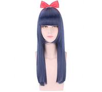 GJBXP Postiches Anime Cosplay Rose Net Perruques, Cheveux Fibre Résistant À Haute Température, Cheveux Raides Bleu