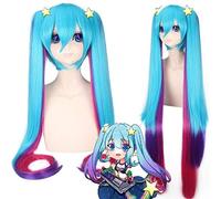 GJBXP Vocaloid Hatsune Miku Perruque Ponytails Noir Rock Shooter Senbon Zakura Cosplay Perruque Cheveux Longs Bleu Vert Noir Rose Argent Perruques 27