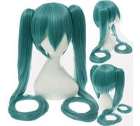GJBXP Vocaloid Hatsune Miku Perruque Ponytails Noir Rock Shooter Senbon Zakura Cosplay Perruque Cheveux Longs Bleu Vert Noir Rose Argent Perruques 17