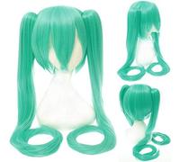GJBXP Vocaloid Hatsune Miku Perruque Queues de cheval Black Rock Shooter Senbon Zakura Cosplay Perruque Cheveux Longs Bleu Vert Noir Rose Argent Perruques 19