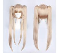 GJBXP Yasuraoka Hanabi kuzu no honkai Costume de Perruque Cosplay Jouer Femme Adulte Rouge Pourpre Rose Blonde Perruques Halloween Anime Jeu Cheveux blond