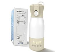 GJCrafts Chauffe-lait portable 500 ml avec indicateur LED pour lait maternel et eau pour voiture, camping et voyage