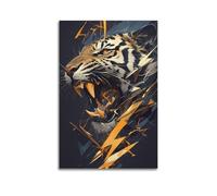 GJDYMX Handsome Art Poster décoratif sur toile avec motif tigre pour chambre à coucher 20 x 30 cm
