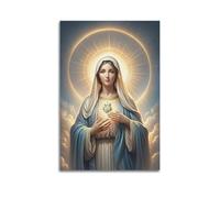 GJDYMX Poster chrétien La gloire de la Vierge - Décoration murale sur toile - Impression d'art moderne pour chambre à coucher - 20 x 30 cm