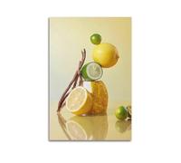 GJDYMX Poster décoratif sur toile avec motif de fruits et imprimé de citron, décoration murale moderne pour chambre à coucher (30 x 45 cm)