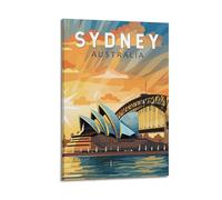 GJDYMX Poster décoratif sur toile de paysage de Sydney Australie - Affiches murales et image d'art moderne pour chambre à coucher - 30 x 45 cm