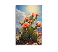 GJDYMX Poster décoratif sur toile de plante et de cactus - Impression d'art moderne pour chambre à coucher - 50 x 75 cm