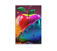 GJDYMX Poster décoratif sur toile de pomme coloré pour décoration d'intérieur - Affiches murales modernes pour chambre à coucher - 30 x 45 cm