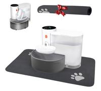 GJEASE Fontaine à eau intelligente pour animaux de compagnie sans filtre, fontaine à eau sans fil pour chat sans fil, fontaine à eau sans filtre à piles
