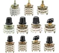 GJEXXPTST Encodeur Rotatif 1pc Sélecteur de commutateur 4 pôle 4/5/8/11 Position 2/4 CANSE DE PERD avec Bouton en Plastique largement utilisé(4P5T K7 1)