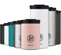 Gjfty-24bottles Travel Tumbler - Mug Isotherme Cafe Et The 350 Ml, Tasse Isotherme 100% Hermétique, Thermos 6h Hot Et 24h Cold, Bouteille Gourde Isotherme Inox Écologique Au Design Italien, Dusty Pin