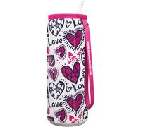 Gjfty-- Bouteille Isotherme Boîte Tin Art Series En Acier Inoxydable, Isolation Sous Vide À Double Paroi, Capacité 450 Ml, Fermeture Hermétique, Bouteille D'eau Portable (#76 Love)