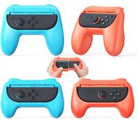 Gjfty-Double Taille Poignée De Manette Pour Nintendo Switch 2 (2025)/ Switch 1/Oled - Support Pour Joycon 2&1 Accessoires Famille Ergonomique Confortable (4 Paquets) - Bleu/Orange