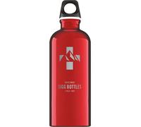 Gjfty-- Gourde Aluminium - Traveller Red Mountain - Certifiée Neutre En Co2 - Convient Aux Boissons Gazeuses - Étanche & Légère - Sans Bpa - Pour Sport, Camping, Randonnée - Rouge Montagne - 0,6l