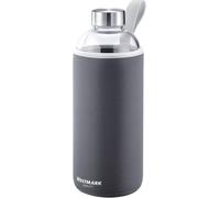 Gjfty-Gourde En Verre Avec Imprimé, Protection Textile Incl., 1000 Ml, Verre/Silicone/Caoutchouc, Sans Bpa, Viva, Gris/Argenté/Transparent, 5274226a