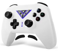 Gjfty-Manette Switch Pro, Bluetooth Manette Sans Fil Pour Switch/Switch 2/Pc, Gamer Switch Manettes Avec Vibration, Turbo, Gyroscope 6 Axes, Rgb Lumière, Wake-Up, Bouton Programmable (Blanc)